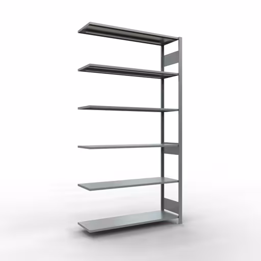 Scaffali aggiuntivi, scaffali, sistema a innesto MULTIplus150, 2500 x 1300 x 400 mm (AxLxP), 6 ripiani, barre longitudinali, zincato di Schulte Lagertechnik Scaffale aggiuntivo, scaffale, sistema a innesto MULTIplus150, 2500 x 1300 x 400 mm (AxLxP), 6 ripiani, barre longitudinali, zincato, ripiano aggiuntivo, articolo n. 12746-130-LR