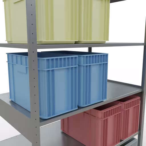 Étagère de base, étagère à étagères, système enfichable MULTIplus150, 2500 x 1300 x 800 mm, 6 étagères, galvanisées de Schulte Lagertechnik avec le numéro d'article. 12781-130-LR