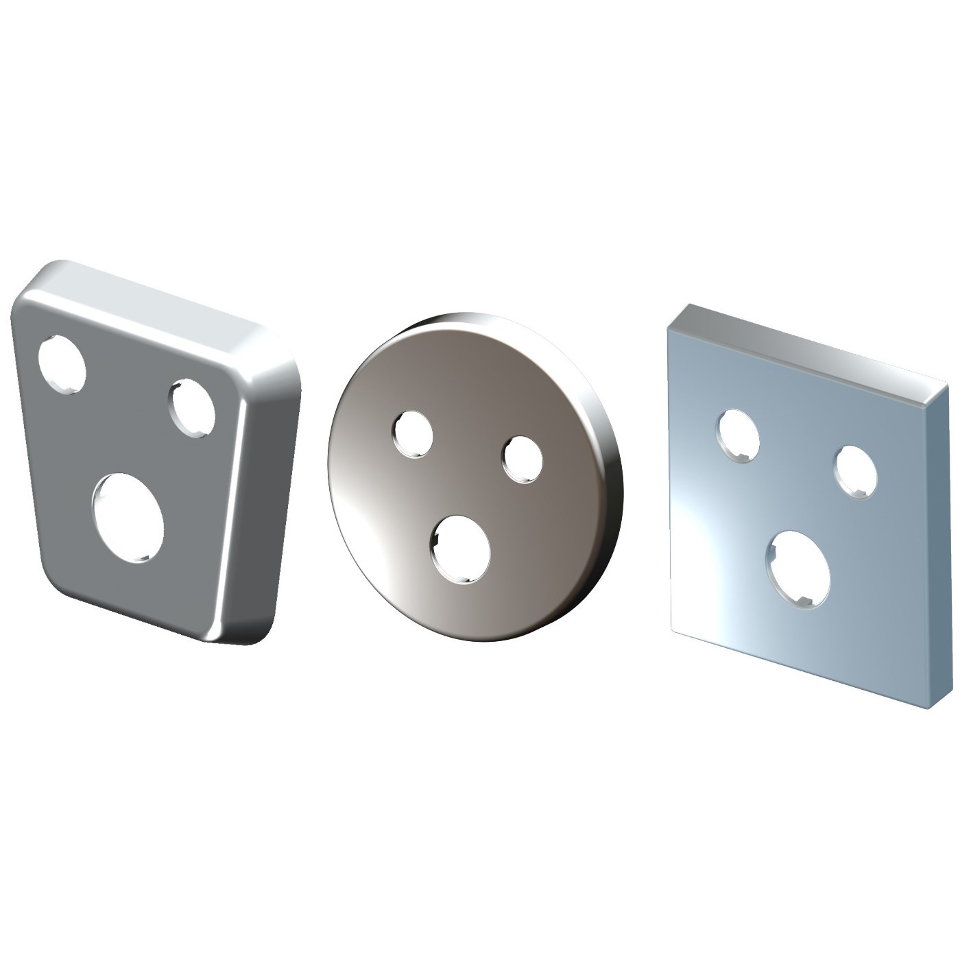 Rosace Ortwein Original à trois trous pour Sanibox 3, de la catégorie modules de connexion