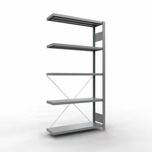 Étagère supplémentaire, étagère à étagères, système enfichable MULTIplus250, 2000 x 1000 x 300 mm, 5 étagères, galvanisées de Schulte Lagertechnik avec le numéro d'article. 12935