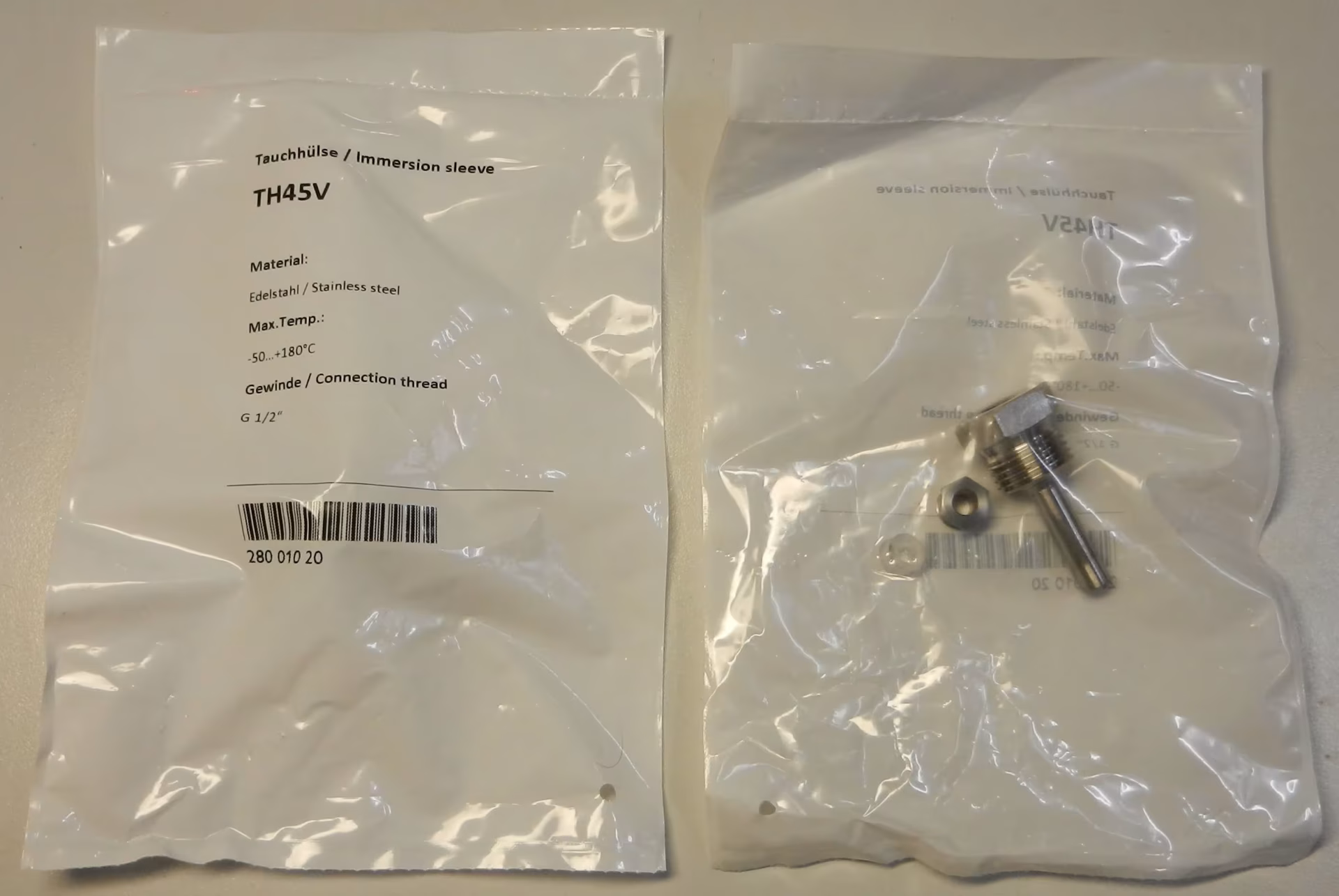 Versione tipo manicotti ad immersione RESOL: manicotto ad immersione RESOL TH45V, acciaio inox 45 mm della categoria manicotti ad immersione con n. 28001020