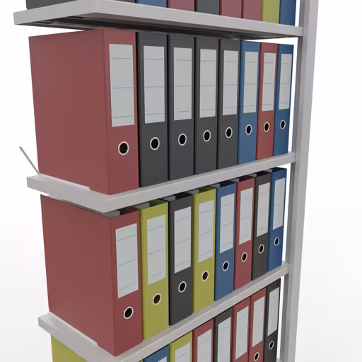 Image supplémentaire de l'article Étagère supplémentaire, étagère de bureau, système enfichable MULTIplus85, 2300 x 750 x 300 mm, 7 tablettes, gris clair du système enfichable