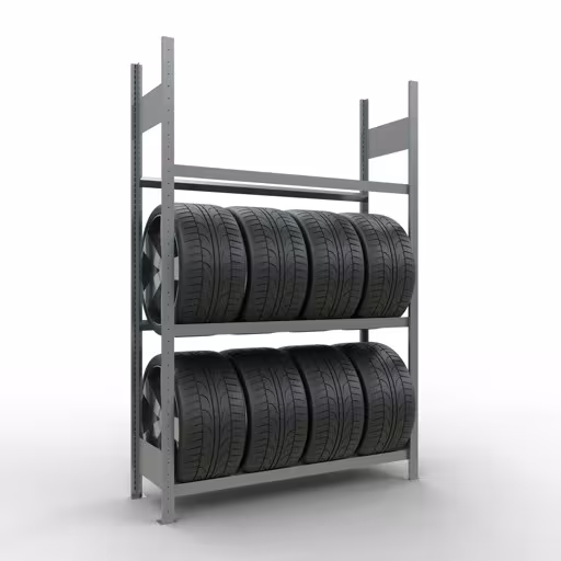 Figura n. 13 dell'articolo scaffale base, scaffale per ruote/pneumatici, 2000 x 1300 x 400 mm, zincato, 3 livelli di stoccaggio dal gruppo di prodotti scaffali della marca Schulte Lagertechnik