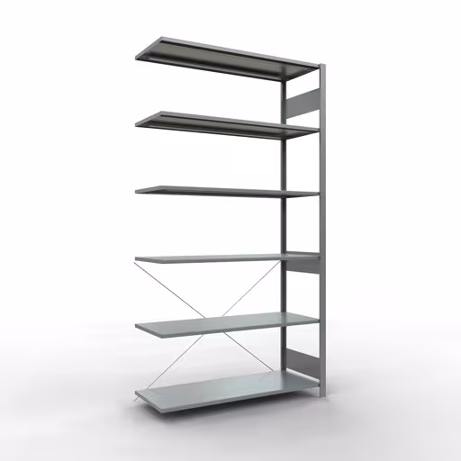 Ripiano aggiuntivo con sistema a innesto 2500x1300x500 mm, tipo 150 kg, zincato di Schulte Lagertechnik con l'articolo n. 12756-130