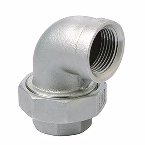 Raccord à vis d'angle Atusa en acier inoxydable IG-IG n° 96, raccords filetés en acier inoxydable, réf. I0966006