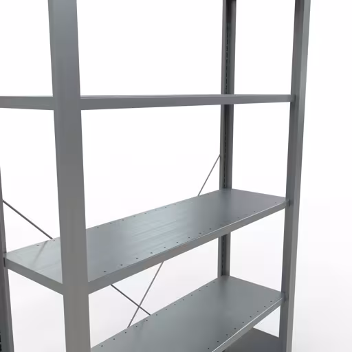 Figure n° 13 de l'article, étagère de bureau, système enfichable MULTIplus85, 2000 x 1000 x 300 mm, 6 étagères, galvanisées, sans barre d'arrêt du groupe de produits étagères de bureau de Schulte Lagertechnik