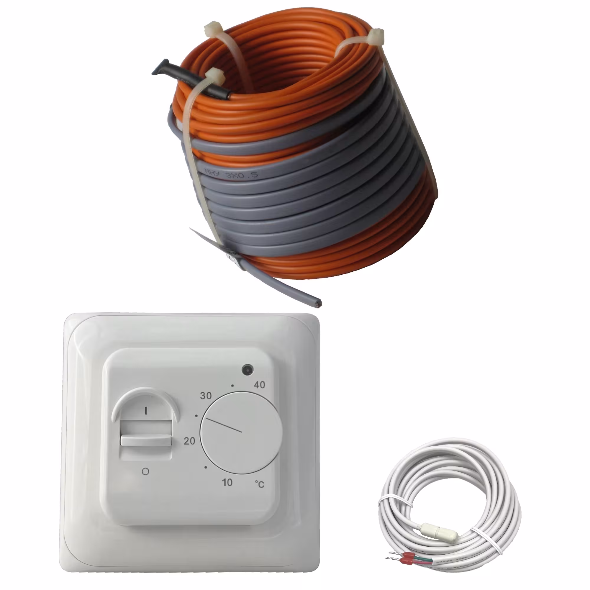 Riscaldamento elettrico professionale a pavimento | Set con filo riscaldante e regolatore standard di HoWaTech Riscaldamento a pavimento elettrico professionale HoWaTech | Set con filo riscaldante e controller standard, riscaldamento elettrico a pavimento