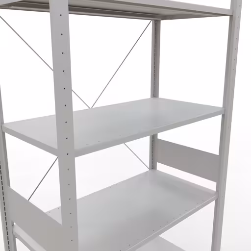 Figure n° 9 de l'article étagère de base, système d'étagères enfichables MULTIplus150, 3000 x 1000 x 500 mm, 7 étagères, RAL 7035 gris clair du groupe de produits système enfichable de Schulte Lagertechnik