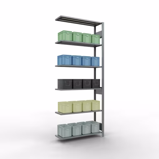 Image du produit n° 15 de l'article Rayonnage complémentaire, rayonnage à étagères, système enfichable MULTIplus85, 2500 x 1000 x 300 mm (HxLxP), 6 étagères, barres de longueur, galvanisé Figure n° 15 de l'article étagère complémentaire, étagère à étagères, système enfichable MULTIplus85, 2500 x 1000 x 300 mm, 6 étagères, galvanisé du groupe de produits système enfichable de la marque Schulte Lagertechnik