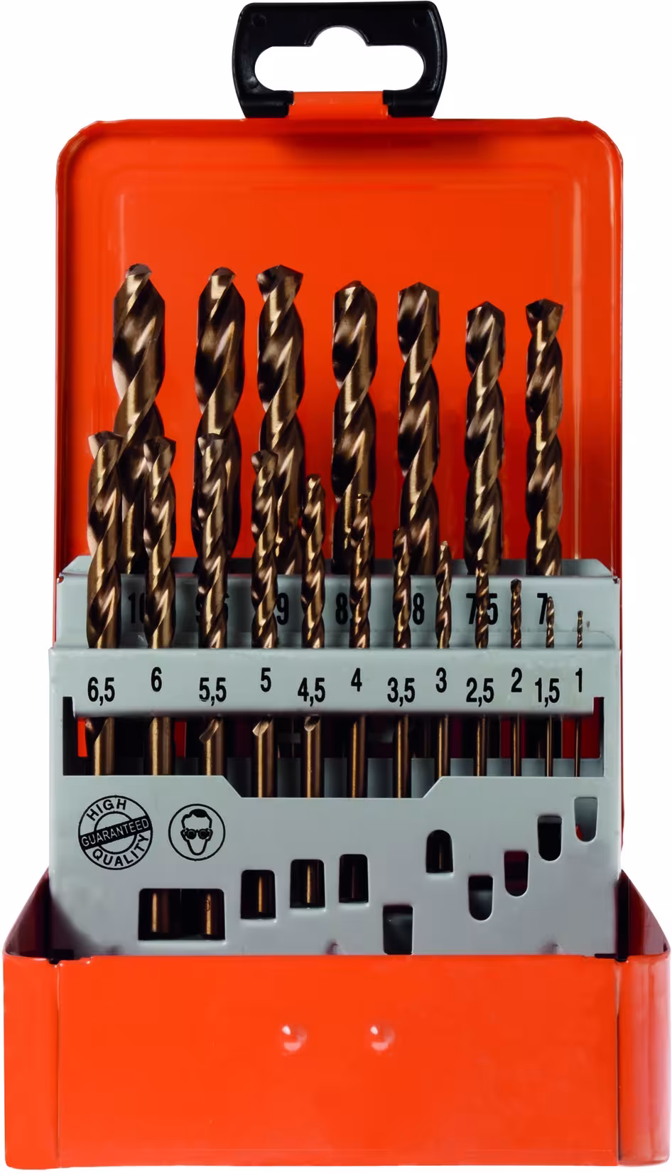 Cassetta punte HSS-Co 19 pezzi 1-10/0,5 mm ECO, punta, articolo n. 60381