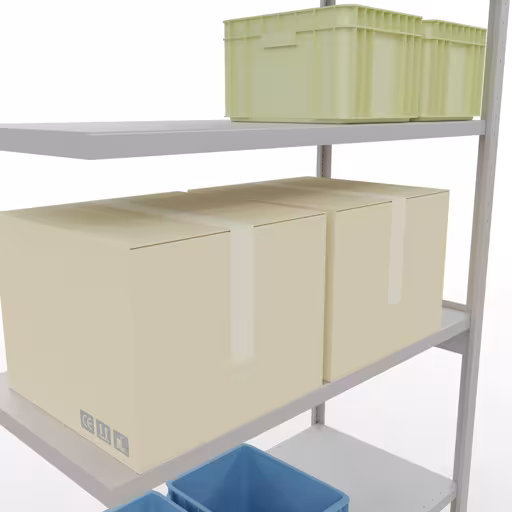 Figure n° 13 de l'article, système d'étagères enfichables MULTIplus250, 3000 x 1300 x 600 mm, 7 étagères, RAL 7035 gris clair du groupe de produits système enfichable de Schulte Lagertechnik
