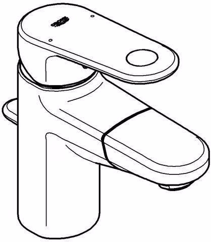 Miscelatore monocomando GROHE per lavabo Europlus 33155_2 con bocca estraibile cromo