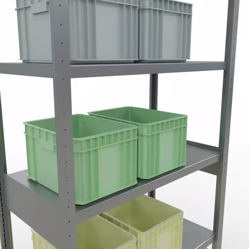 Étagère de base, étagère, système enfichable MULTIplus330, 2500 x 1000 x 500 mm, 6 étagères, galvanisée de Schulte Lagertechnik de la catégorie du système enfichable