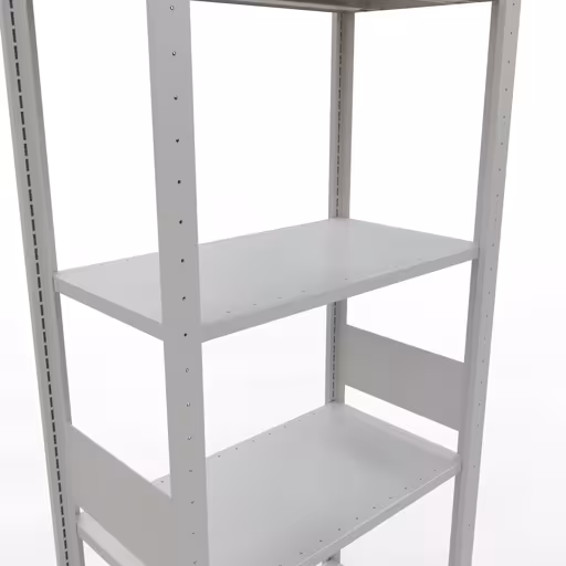 Rayonnage de base, rayonnage à étagères, système enfichable MULTIplus150, 3000 x 750 x 400 mm (HxLxP), 7 étagères, barres de longueur, RAL 7035 gris clair avec le GTIN 4004514292834 Étagère de base, étagère à étagères, système enfichable MULTIplus150, 3000 x 750 x 400 mm, 7 étagères, gris clair RAL 7035 de Schulte Lagertechnik avec le numéro d'article. 32642-75-LR