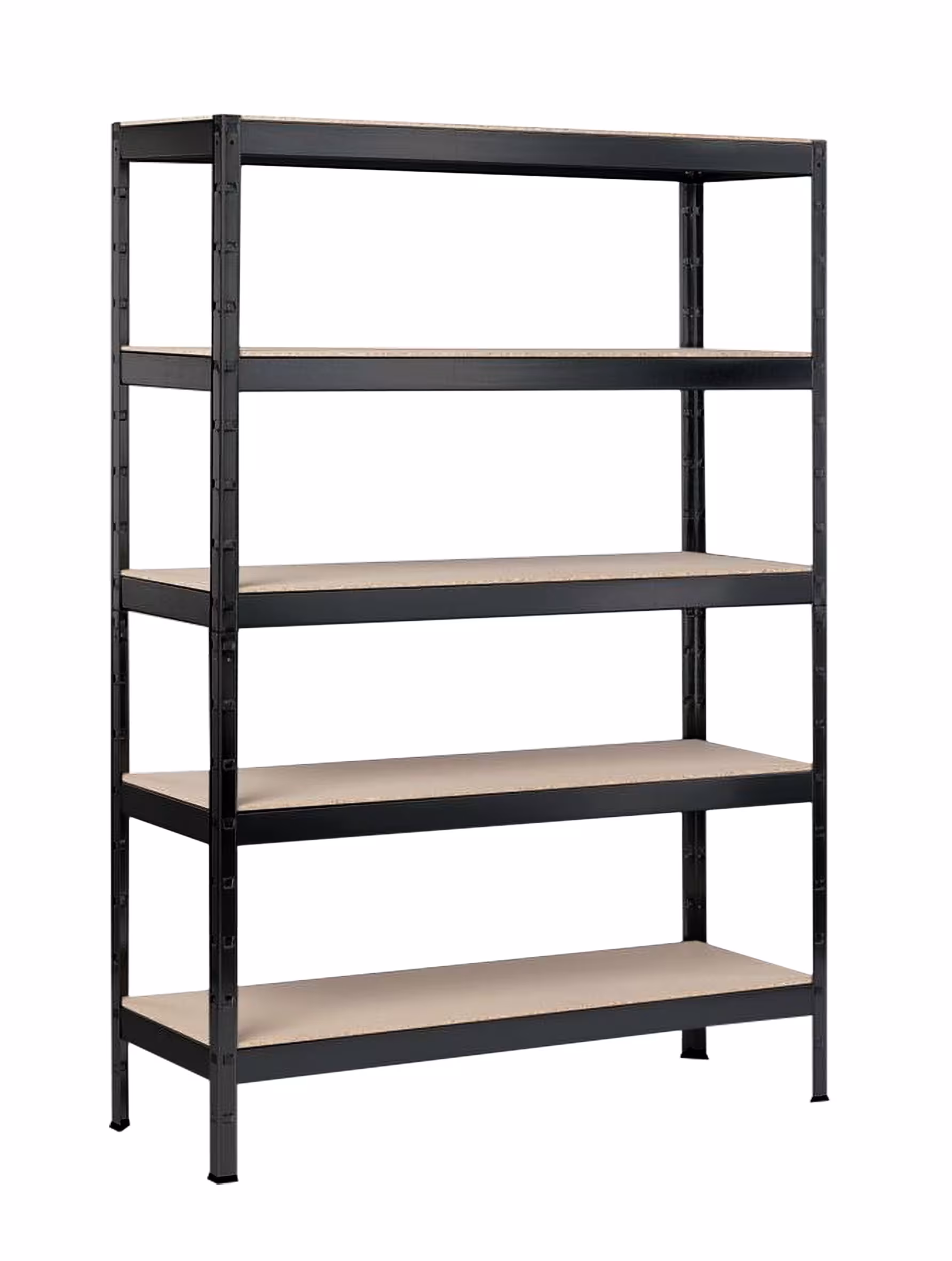 Étagère robuste SCHULTE Regalwelt avec 5 étagères en bois, 180x90x40 cm (HxLxP), noire de Schulte Regalwelt avec le numéro d'article : R4064-05-16-PEFC