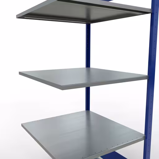 Image du produit n° 6 de l'article étagère supplémentaire, système enfichable MULTIplus150, 2000 x 750 x 800 mm, 5 étagères, RAL 5010 bleu gentiane/galvanisé/galvanisé de la gamme de produits système enfichable de la marque Schulte Lagertechnik