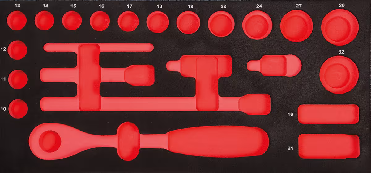 ProForm Einlage leer für 1/2" Xi-on Stecknüsse von der Marke PROJAHN Einlage Xi-on Steckschlüssel-Einsätze metrisch 12,5 Typ Variante: ProForm Einlage leer für 1/2" Xi-on Stecknüsse aus der Kategorie Steckschlüssel Sätze & Einzelteile mit der Artikelnr. 5999-53E